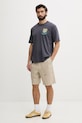 Hurley t-shirt męski bawełniany ETAM MTSEUET0001 szary SS26