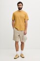 Hurley t-shirt męski bawełniany KRAFT MTSEUKR0003 żółty SS26
