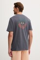 Odzież Hurley t-shirt męski bawełniany MTSEUED0016 szary