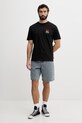 Hurley t-shirt męski bawełniany MTSEUED0020 czarny SS26