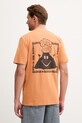 Hurley t-shirt męski bawełniany pomarańczowy MTSEU00025