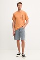 Hurley t-shirt męski bawełniany MTSEU00025 pomarańczowy SS26