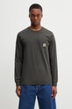 Carhartt WIP L/S Pocket T-Shirt longsleeve bawełniany męski zielony I030437.3IQXX