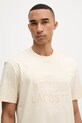 Odzież Lacoste T-shirt męski bawełniany TH1427 beżowy