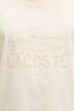 Lacoste T-shirt męski bawełniany beżowy TH1427