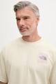 The North Face T-shirt męski bawełniany SUN OVERSIZE beżowy NF0A8GA0DOM1