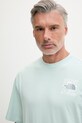 The North Face T-shirt męski bawełniany SUN OVERSIZE zielony NF0A8GA0G701