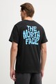 The North Face t-shirt Ανδρικό βαμβακερός DRIP LOGO μαύρο NF0A8GABJK31