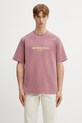 Gramicci FOOTPRINTS TEE PIGMENT DYED t-shirt basic bawełniany męski różowy G6SU.T119.