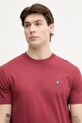 United Colors of Benetton T-shirt męski bawełniany bordowy 3MI5J1AF7.