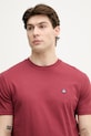 United Colors of Benetton T-shirt męski bawełniany bordowy 3MI5J1AF7.
