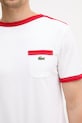 Lacoste T-shirt męski bawełniany TH1789 biały