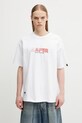 Odzież AAPE T-shirt męski bawełniany AAPTEM1821XXQ biały