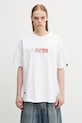 Odzież AAPE T-shirt męski bawełniany AAPTEM1821XXQ biały