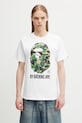 A Bathing Ape Abc Camo T-shirt bawełniany męski biały 0ZXTEM005101Q