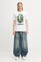 A Bathing Ape Abc Camo T-shirt bawełniany męski 0ZXTEM005101Q biały