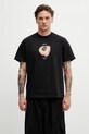 Ader Error T-shirt z bawełną męski czarny BN01FWTS0111BK