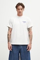 Ader Error tričko s bavlnou pánske biela BP01SSTS0104OW