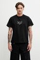 Ader Error T-shirt bawełniany męski czarny BP01SSTS0109BK