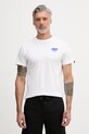 Odzież Alpha Industries T-shirt męski bawełniany Signature 266554 biały