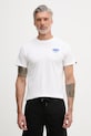 Odzież Alpha Industries T-shirt męski bawełniany Signature 266554 biały