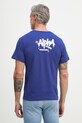 Alpha Industries T-shirt męski bawełniany Signature niebieski 266554