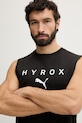 Puma t-shirt treningowy bawełniany Cutoff tank HYROX czarny 527176