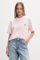 Barrow T-shirt bawełniany różowy S6BWUATH003