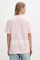 Odzież Barrow T-shirt bawełniany S6BWUATH003 różowy