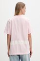 Odzież Barrow T-shirt bawełniany S6BWUATH003 różowy