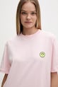 Barrow T-shirt bawełniany różowy S6BWUATH003