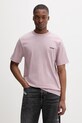 Barrow T-shirt basic damski bawełniany różowy S6BWUATH010