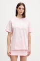 Barrow t-shirt damski bawełniany różowy S6BWUATH019