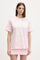 Barrow t-shirt damski bawełniany różowy S6BWUATH019