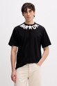 Barrow t-shirt bawełniany S6BWUATH071 czarny SS26