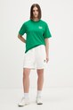 Barrow t-shirt bawełniany S6BWUATH077 zielony SS26