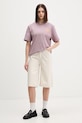 Barrow t-shirt bawełniany S6BWUATH079 fioletowy SS26