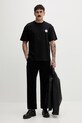 Barrow t-shirt oversize bawełniany S6BWUATH137 czarny SS26