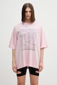 VETEMENTS t-shirt bawełniany Fuck Everything ME76TR210PX różowy SS26