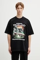 VETEMENTS t-shirt bawełniany Thailand Tourist nadruk czarny ME76TR241B