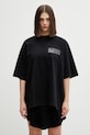VETEMENTS t-shirt bawełniany Taped Logo ME76TR148B czarny SS26