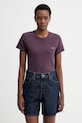 Oblačila Bombažna kratka majica Levi's LSE_PERFECT A3116.0045 vijolična