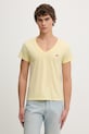 Levi's t-shirt bawełniany LSE_PERFECT VNECK żółty A3170.0058