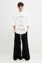 Rick Owens DRKSHDW Tommy t-shirt oversize bawełniany DU01F4259.RNEP7 biały