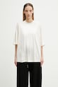 Rick Owens DRKSHDW Walrus T-shirt damski beżowy DS01F4201.JL