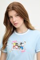 Converse t-shirt bawełniany x HELLO KITTY niebieski CVW5T519