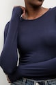 Блуза с дълги ръкави с коприна Answear.LAB ASC1309.fos тъмносин