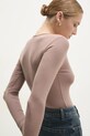 Tričko s dlhým rukávom s hodvábom Answear.LAB béžová ASC1309.fos