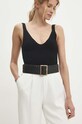 Ремінь Answear.LAB імітація лицьової шкіри чорний ld66741slv.iw