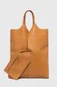 коричневий Шкіряна сумочка Answear Lab Жіночий